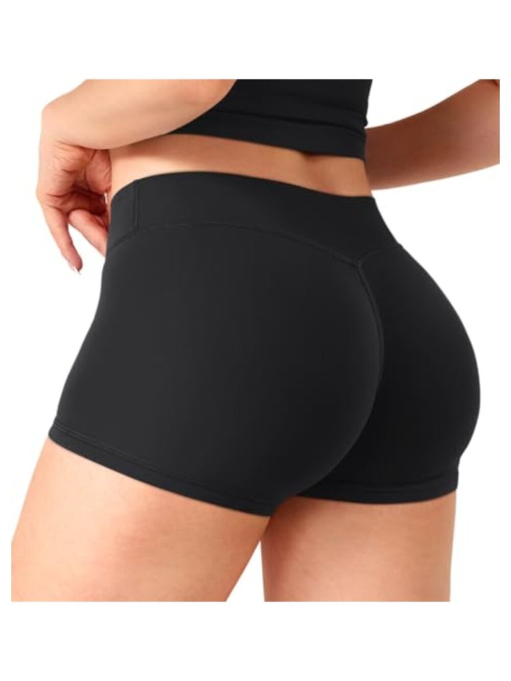 YEOREO Low Rise Biker Shorts 2.5" No Front Seam Volleyball Gym Workout